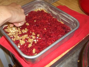 sprinkling the top
