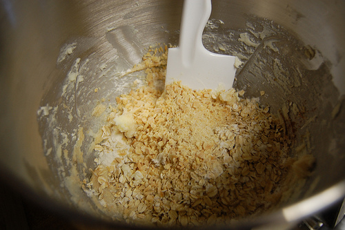 mixing the batter