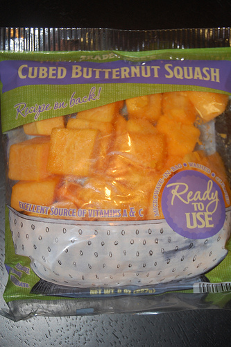 package of prepared butternut quash