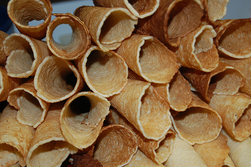 stacks of krumkakes