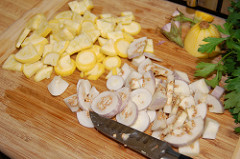 squash and eggplant