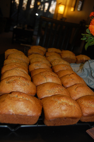 mini loaves at sunset