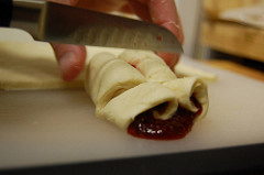 cutting the jam rollies