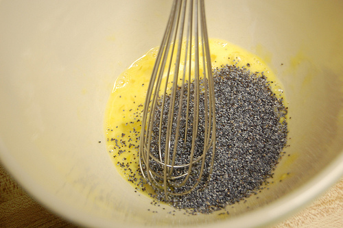 eggs and poppy seeds