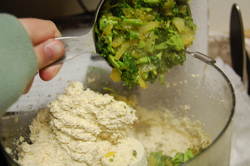 broccoli into the blender