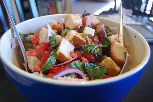 close up panzanella